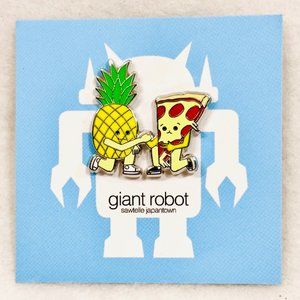 Pineapple & Pizza Friends Forever Enamel Lapel/Tac Pin - NIP